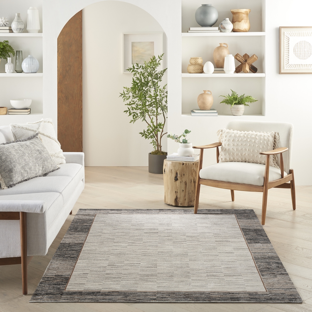 Paradare Gray/Black 5'3 x 7'3 Rug - Thumbnail - Image 3