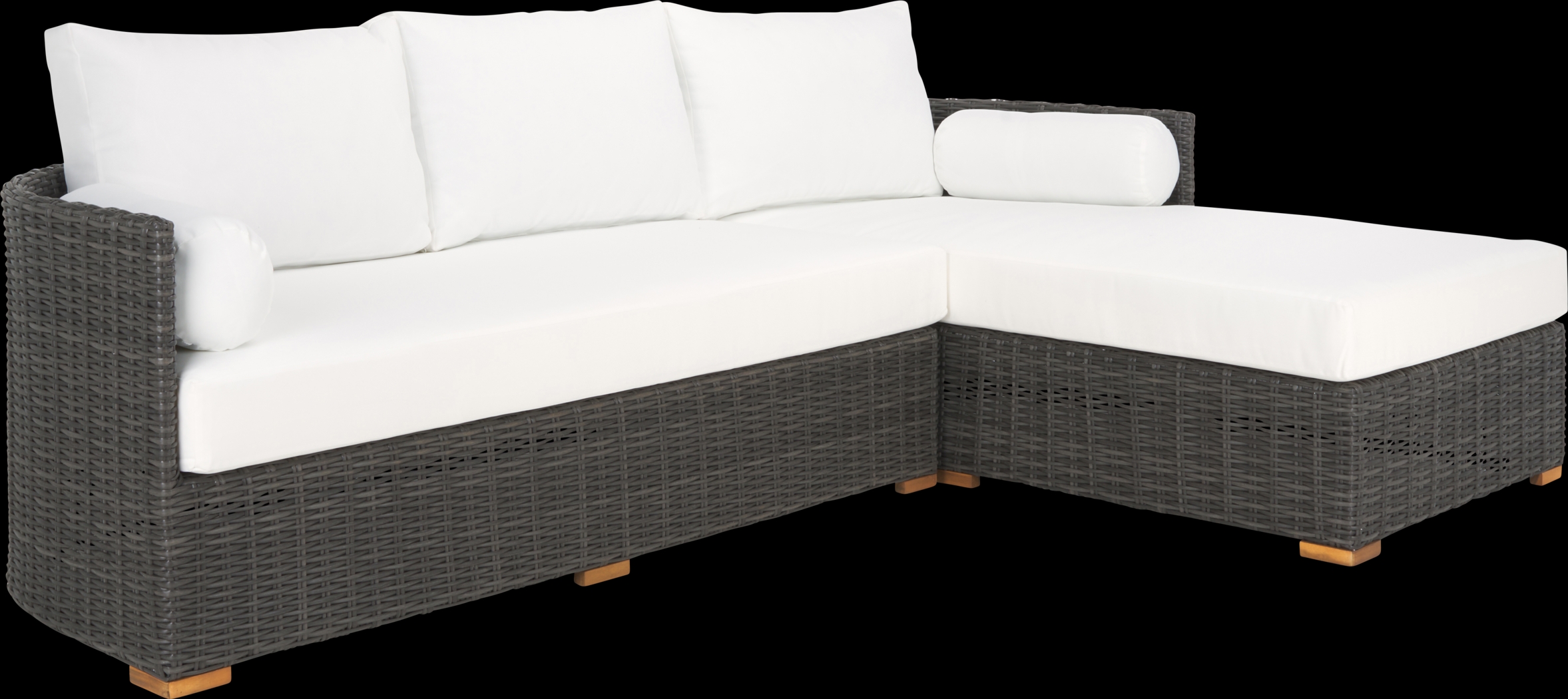 Pargeo Charcoal 2 Pc Outdoor Right Arm Chaise Sectional - Thumbnail - Image 1