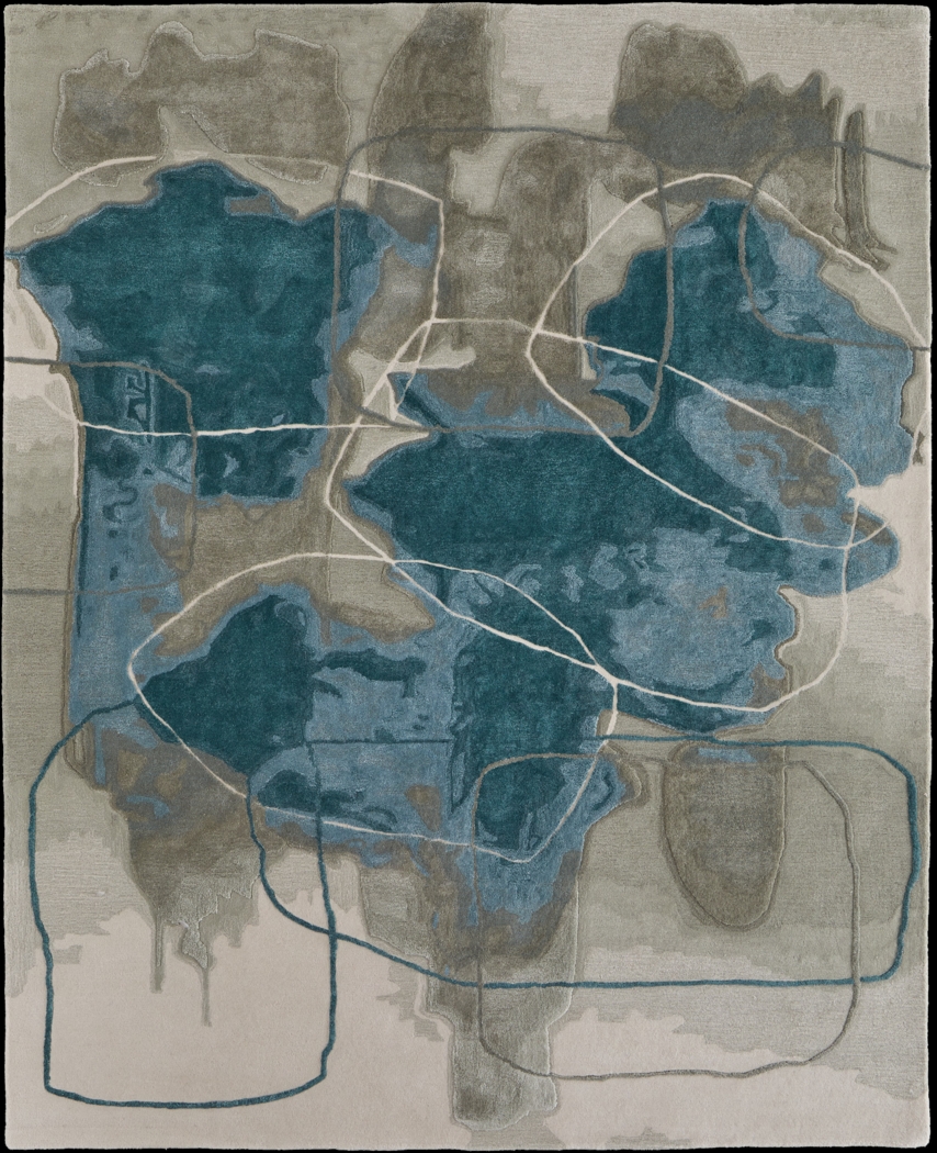 Paris Atelier Blue 2' x 3' Rug - Thumbnail - Image 1