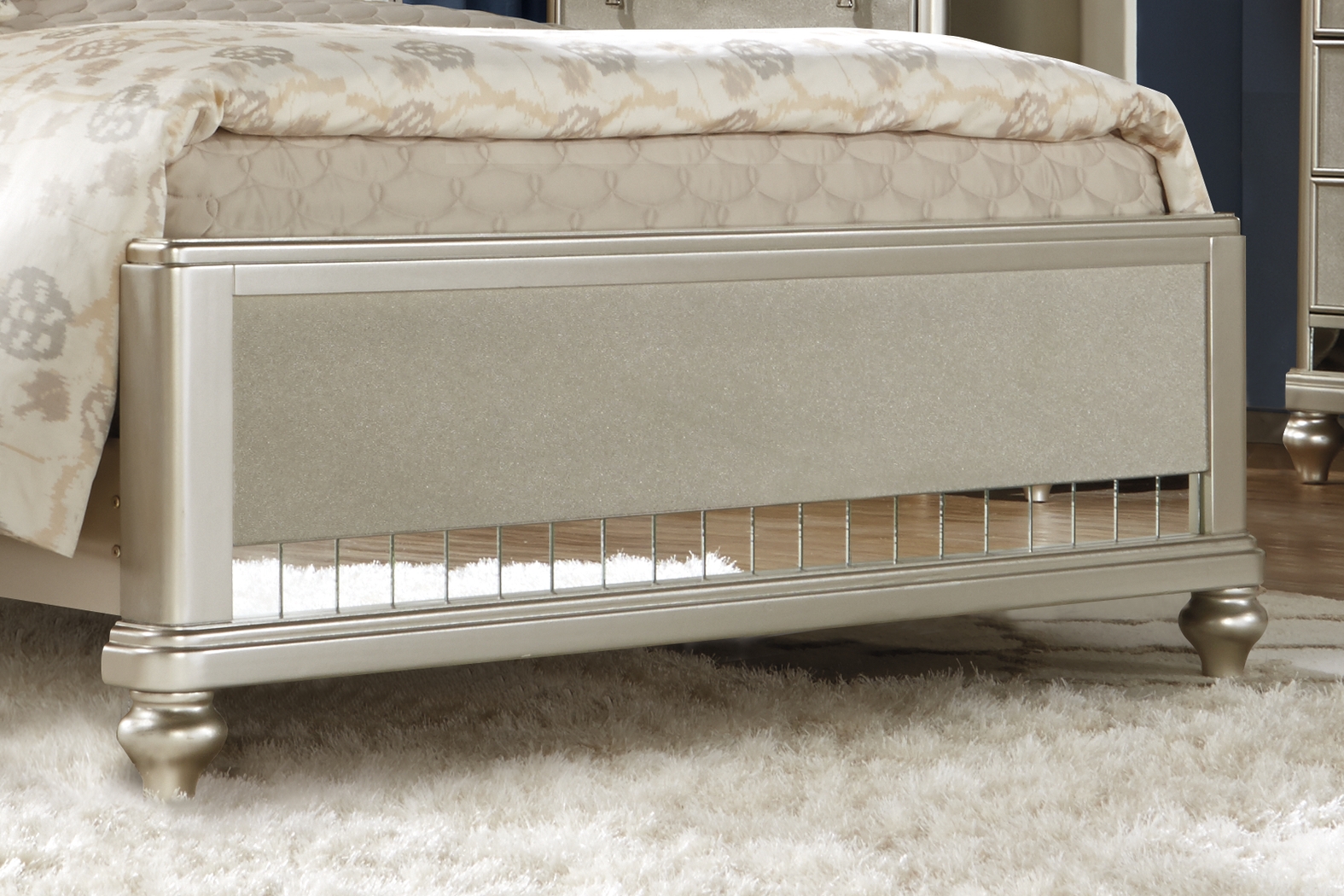 Paris Silver 8 Pc Queen Bedroom - Thumbnail - Image 5