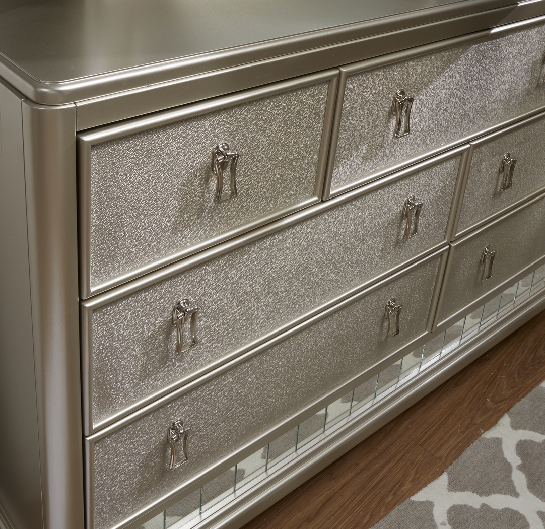 Paris Silver 8 Pc Queen Bedroom - Thumbnail - Image 7