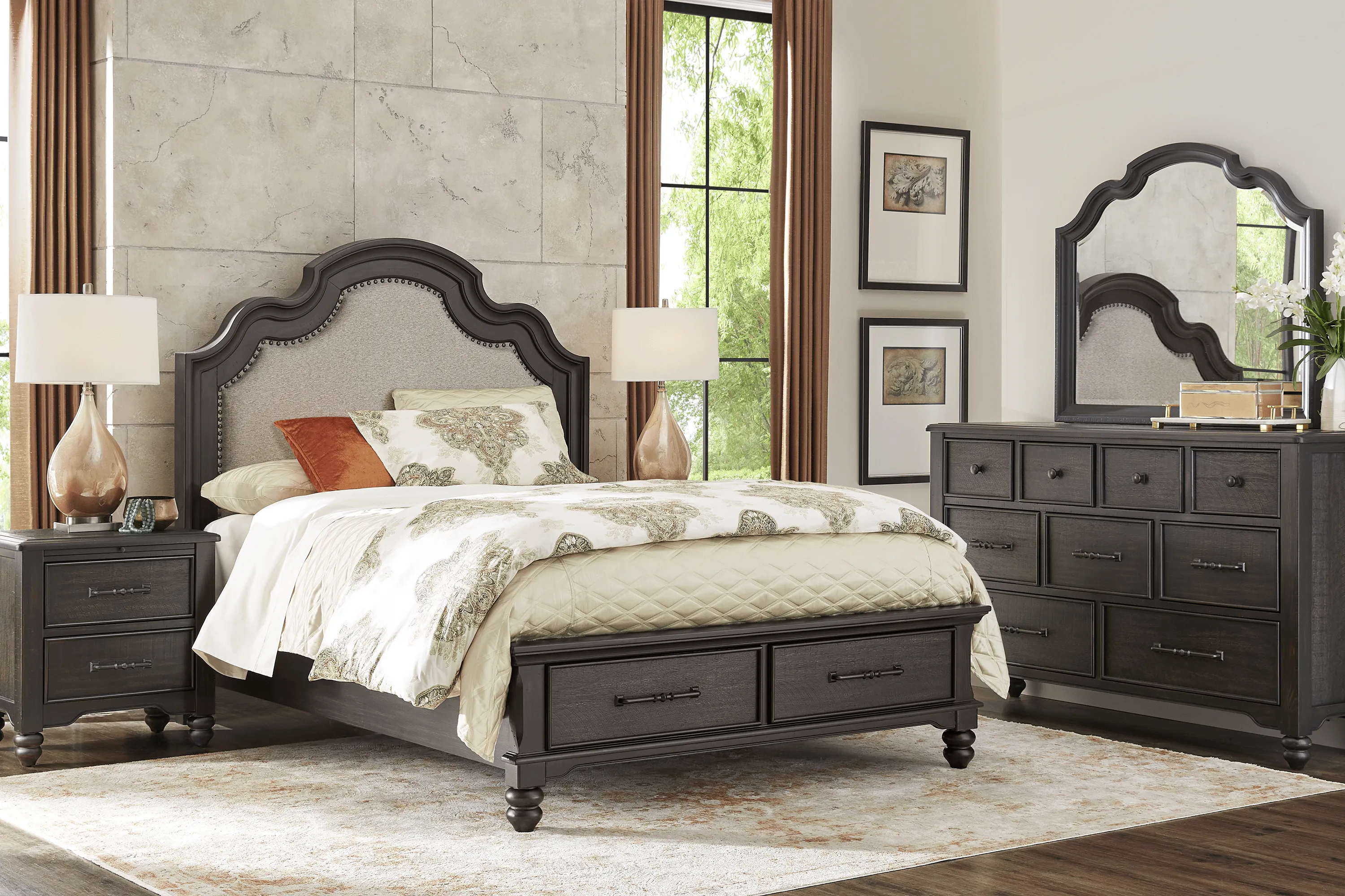Park Grove Black 7 Pc King Storage Bedroom - Thumbnail - Image 1
