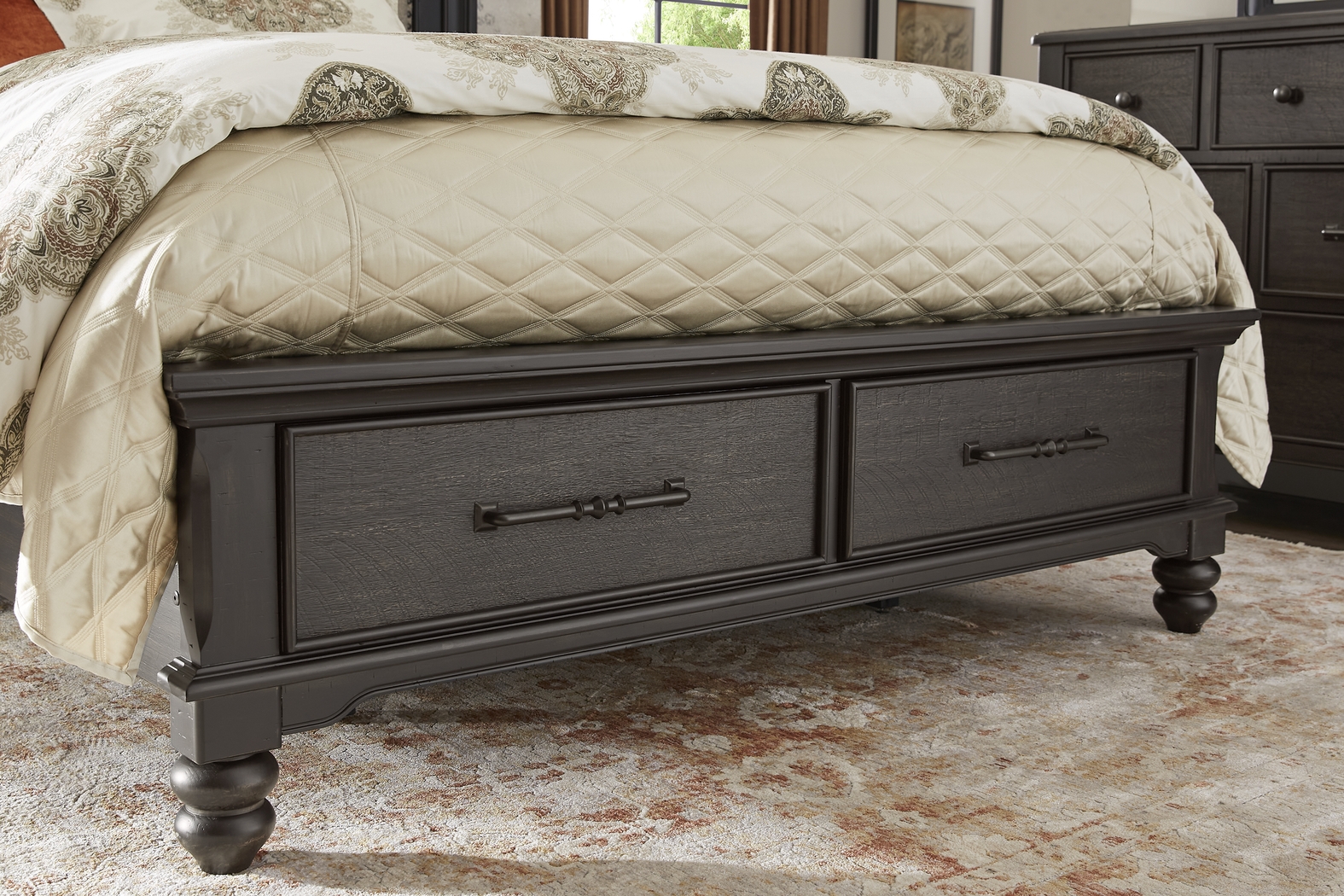 Park Grove Black Queen Storage Bed - Thumbnail - Image 3