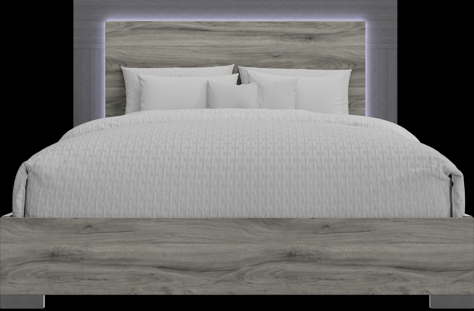 Park Slope Gray 3 Pc Queen Panel Bed - Thumbnail - Image 3