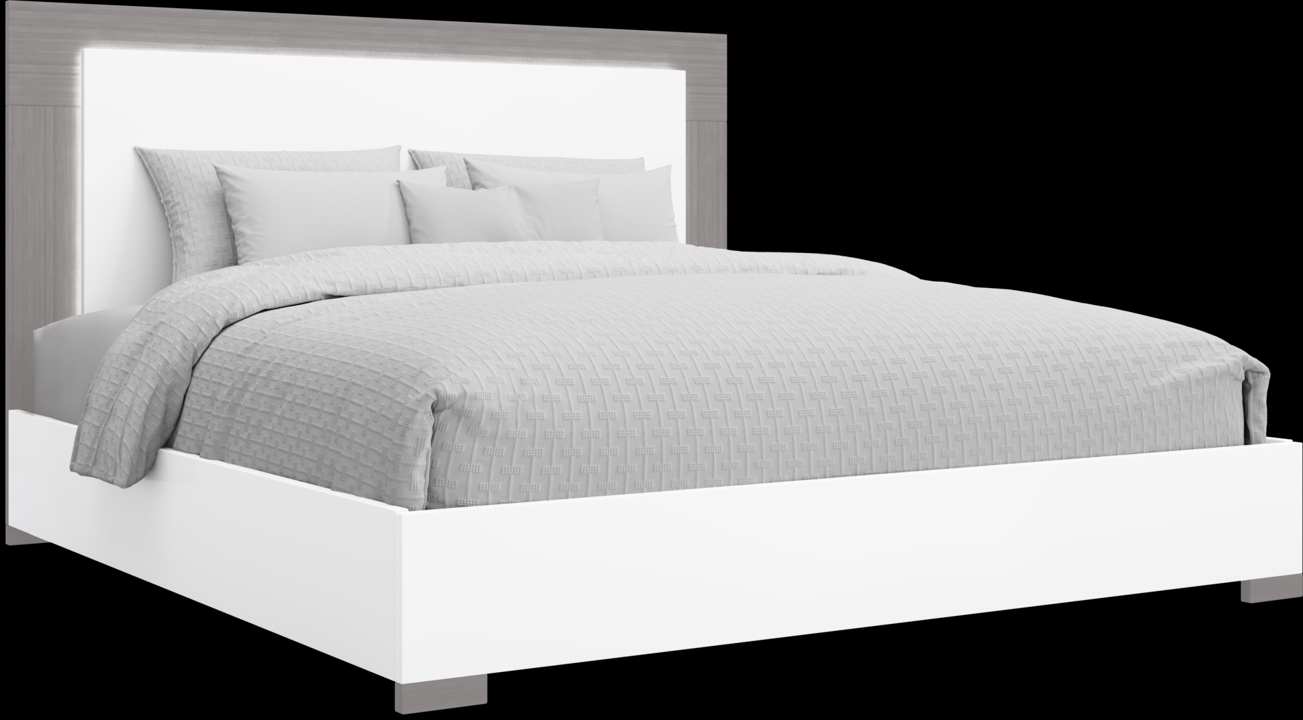 Park Slope White 5 Pc King Panel Bedroom - Thumbnail - Image 2