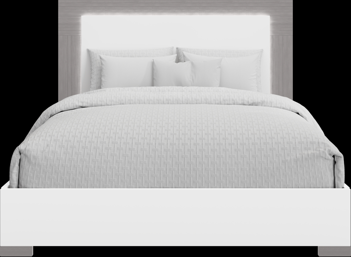 Park Slope White 3 Pc Queen Panel Bed - Thumbnail - Image 3