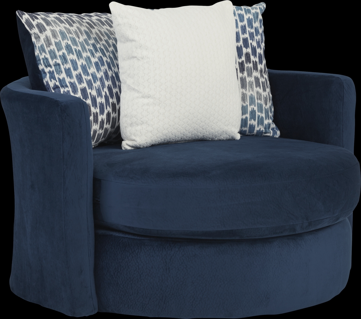 Park Trace Navy Swivel Chair - Thumbnail - Image 1