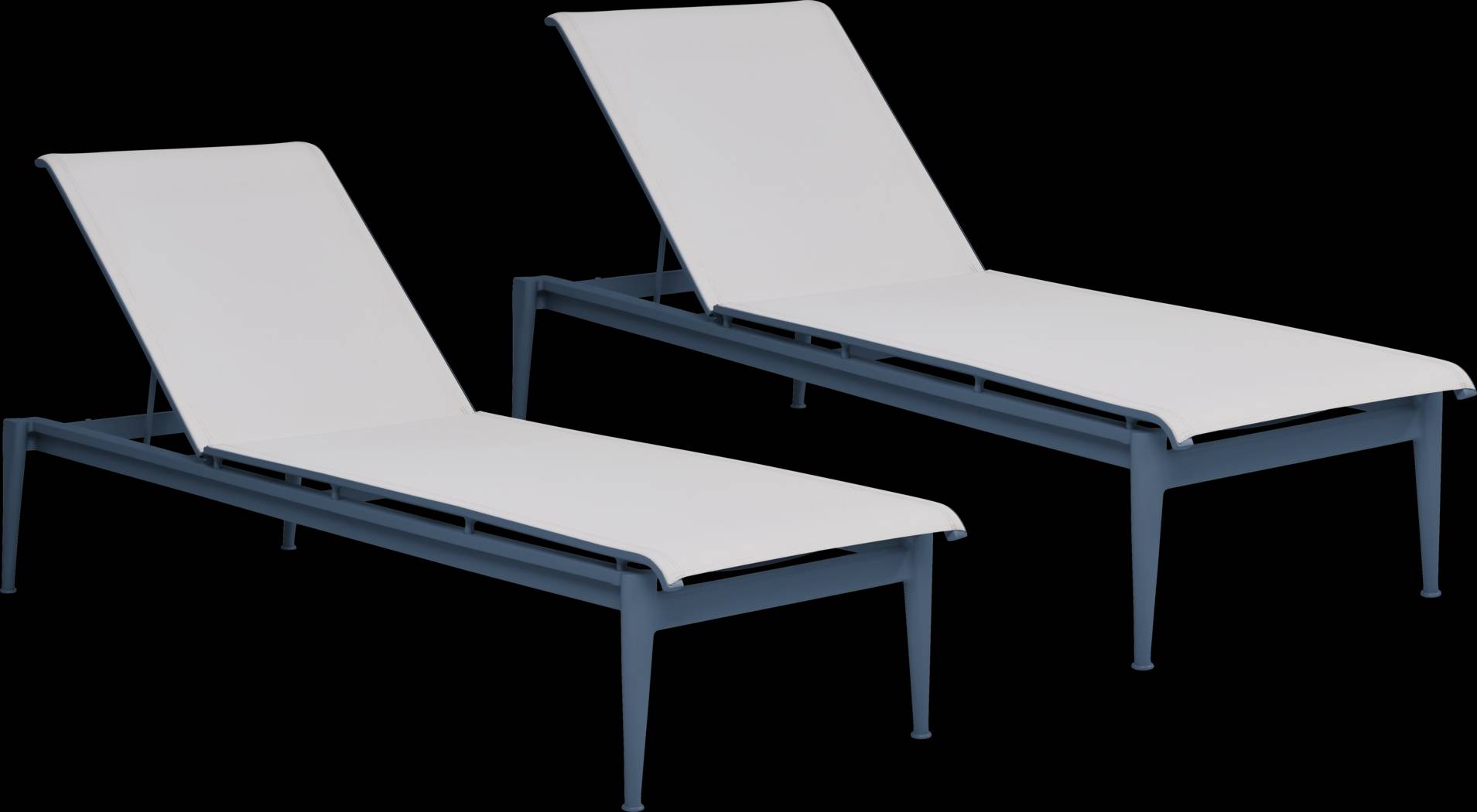 Park Walk Navy Outdoor Chaise, Set of 2 - Thumbnail - Image 1