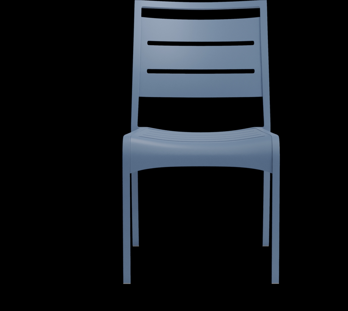 Park Walk White 7 Pc Rectangle Outdoor Dining Set with Navy Chairs - Thumbnail - Image 5