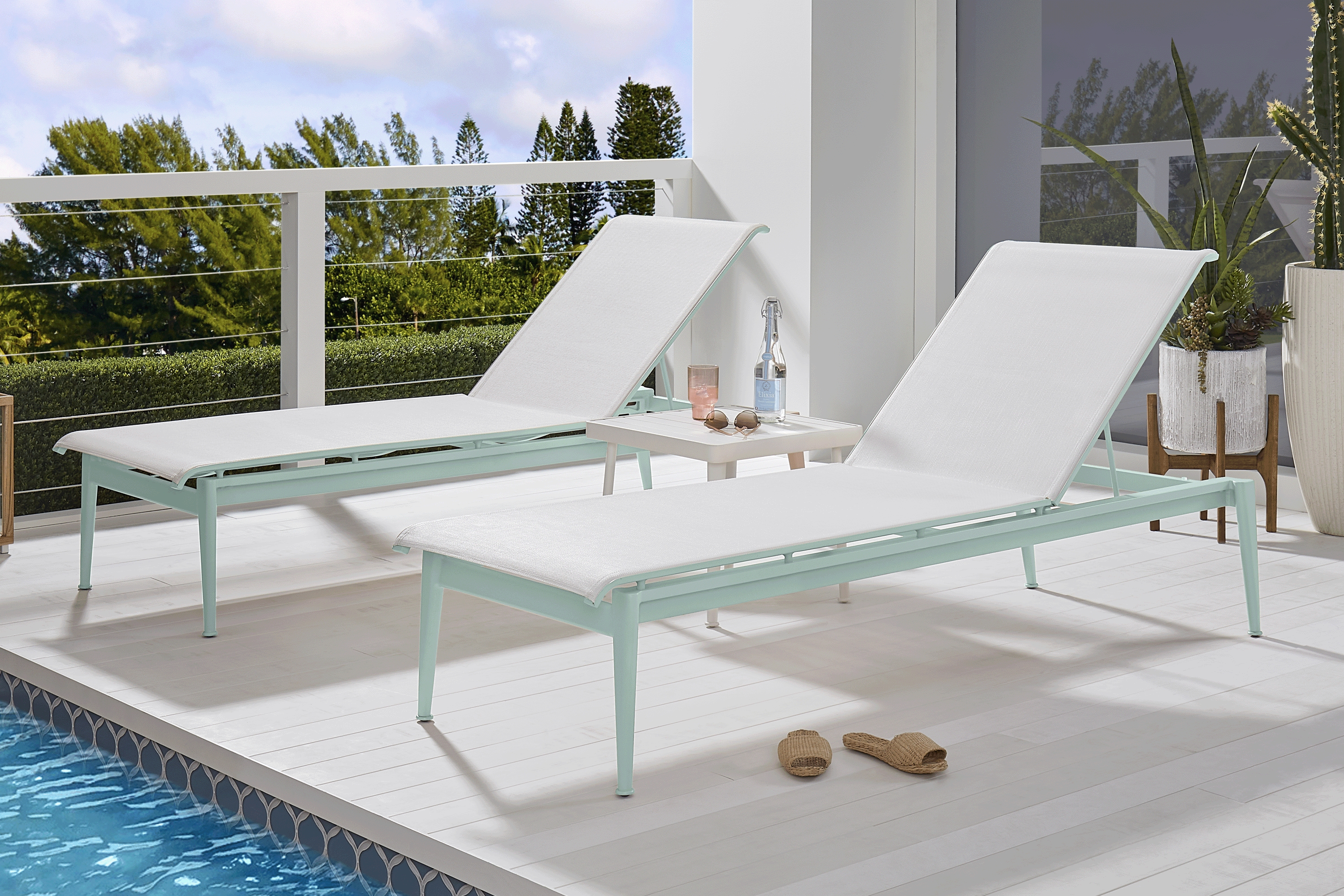 Park Walk Surf Outdoor Chaise, Set of 2 - Thumbnail - Image 1