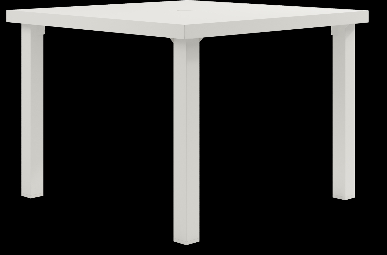 Park Walk White 5 Pc 40 in. Square Outdoor Dining Set with Surf Chairs - Thumbnail - Image 2