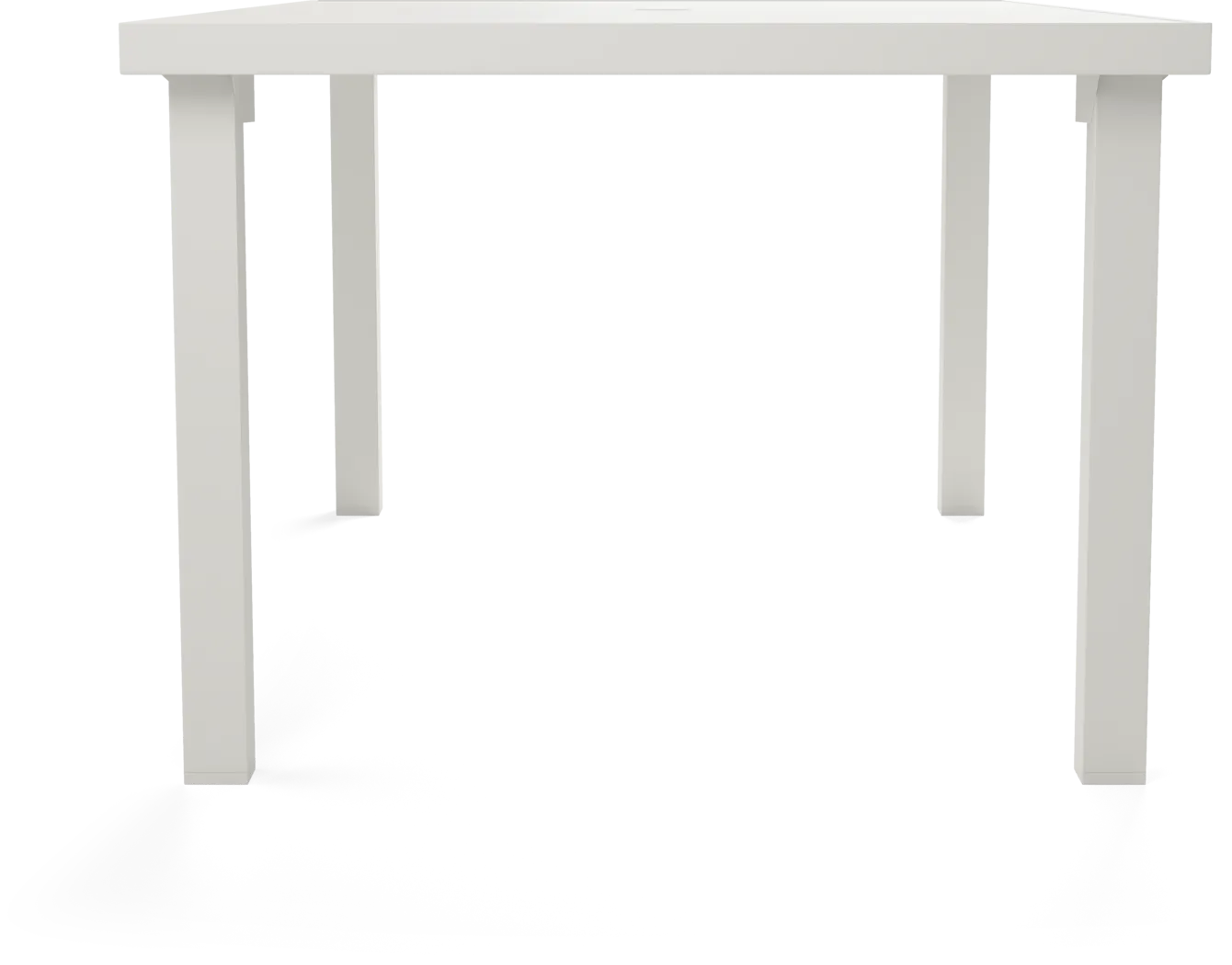 Park Walk White 5 Pc Rectangle Outdoor Dining Set with Navy Chairs - Image 4