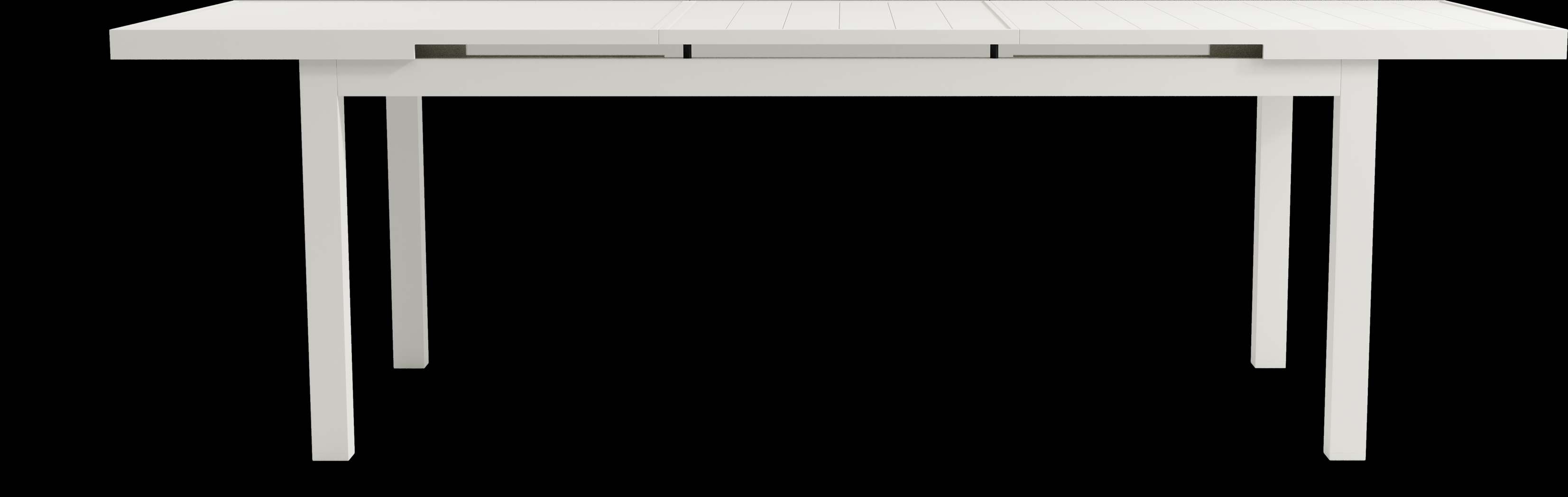 Park Walk White 5 Pc Rectangle Extension Outdoor Dining Set with Surf Chairs - Thumbnail - Image 3