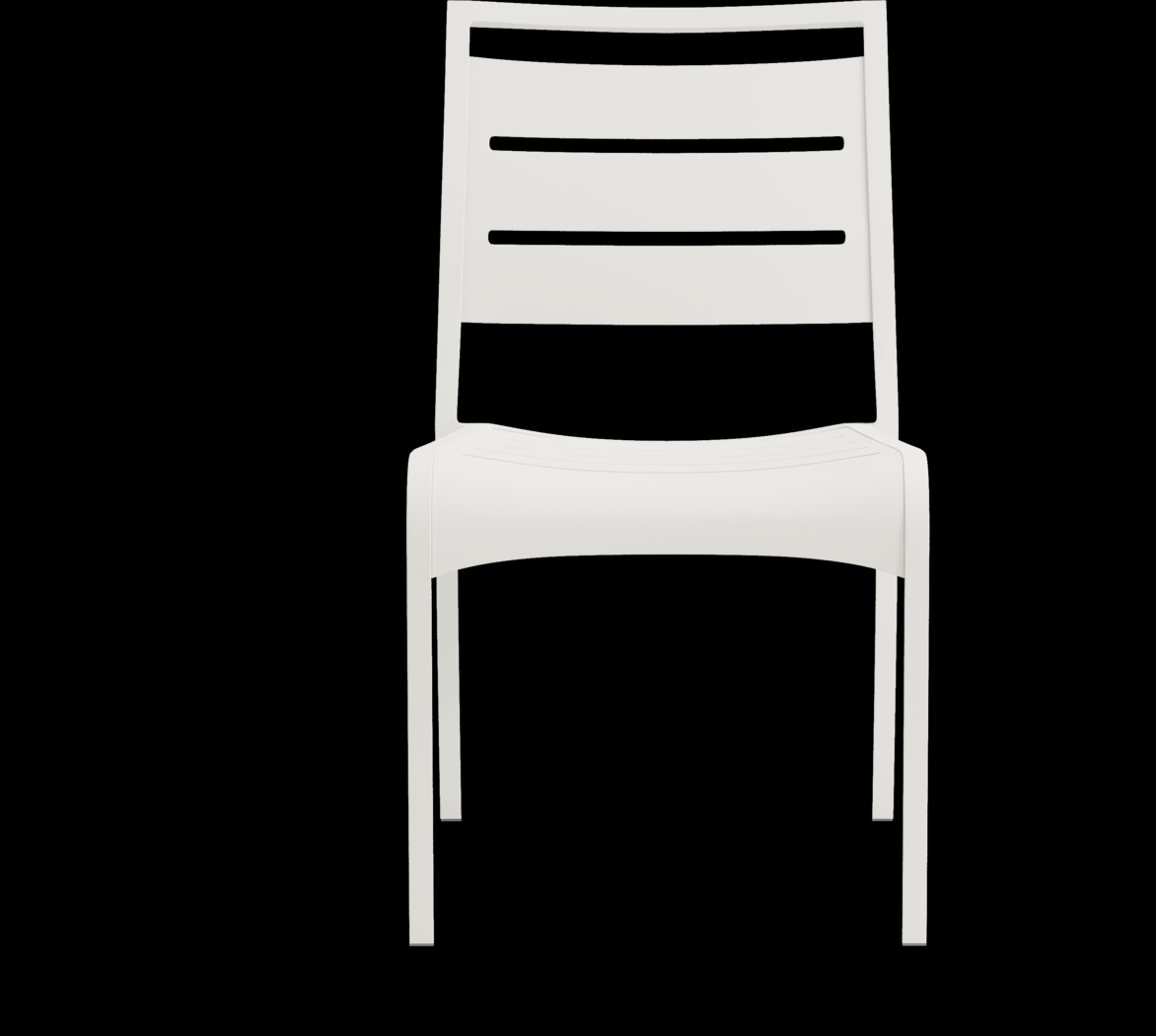 Park Walk White Outdoor Side Chair - Thumbnail - Image 2