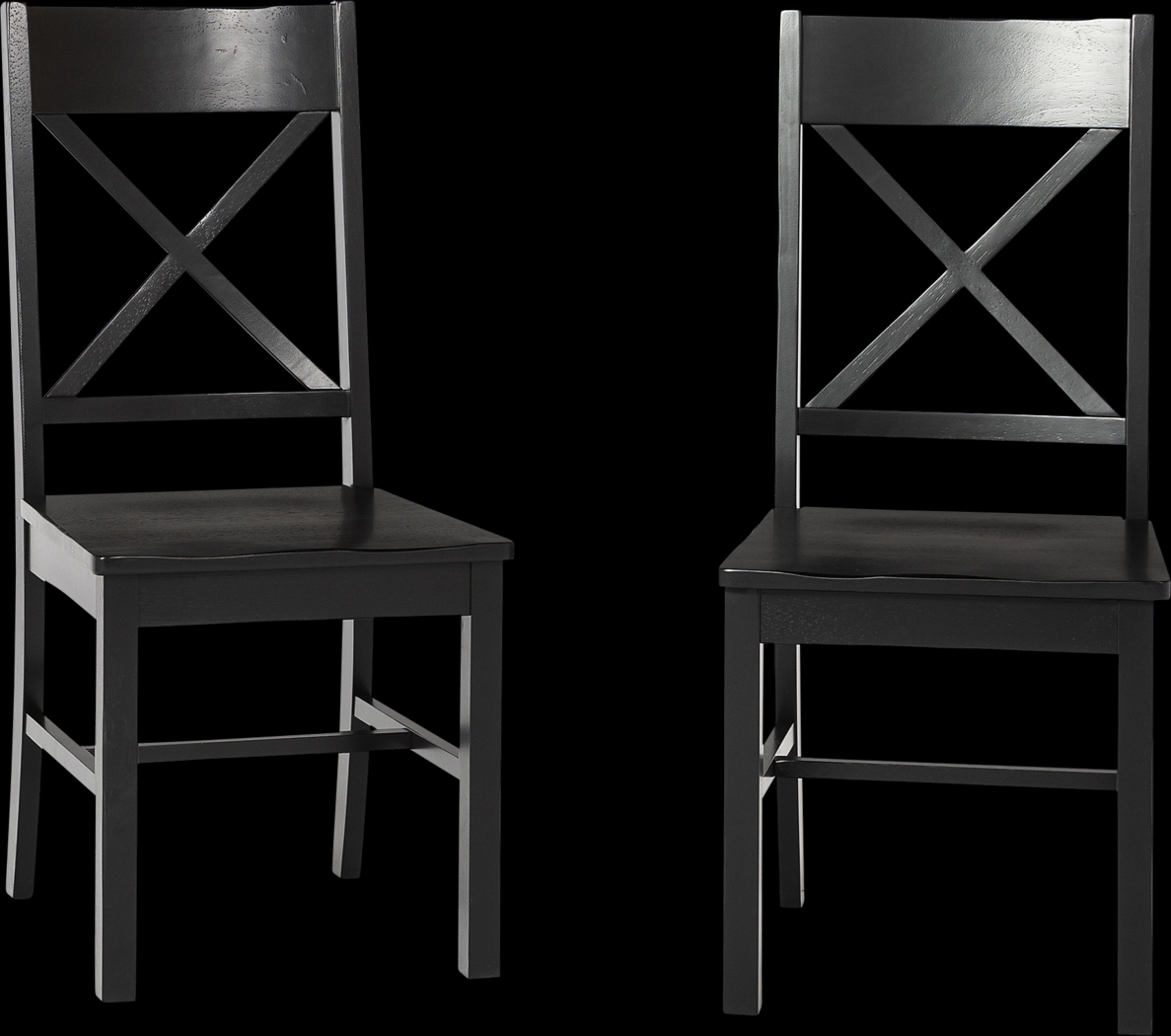 Parkbrooke Black Side Chair, Set of 2 - Thumbnail - Image 1