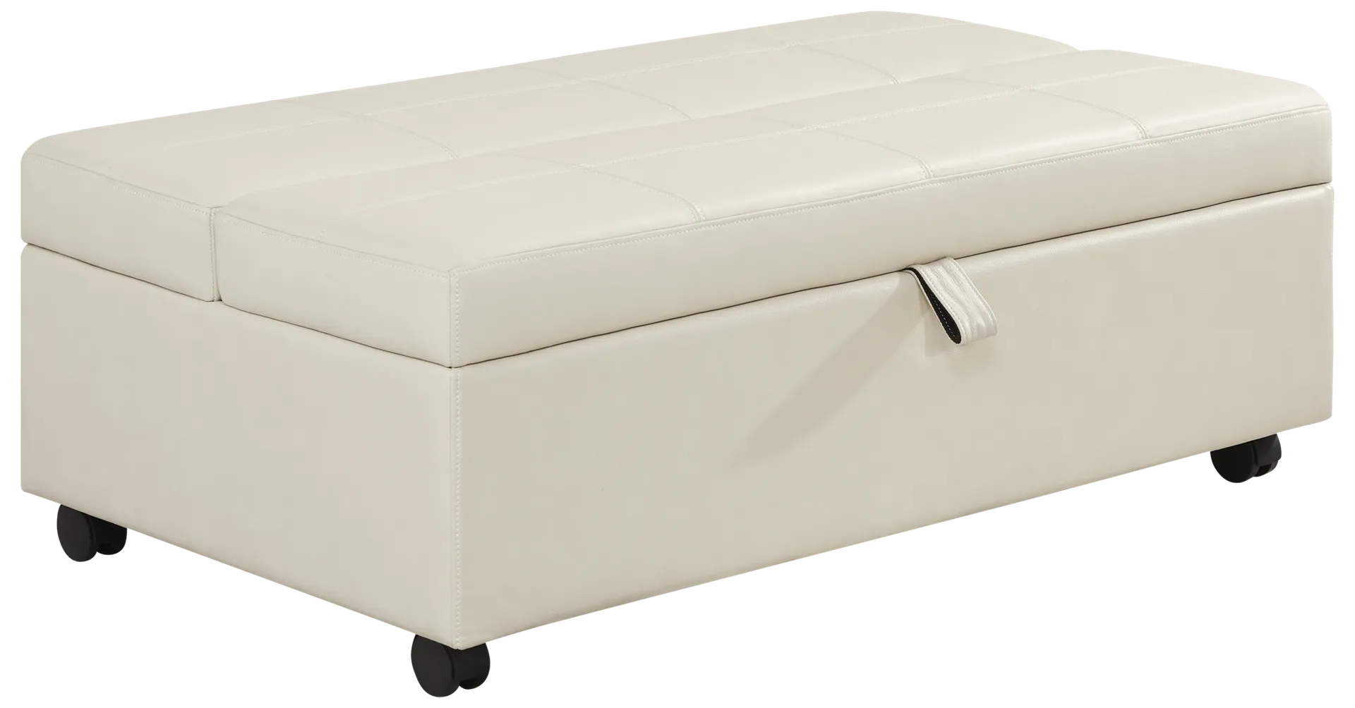 cream sleeper cocktail ottoman