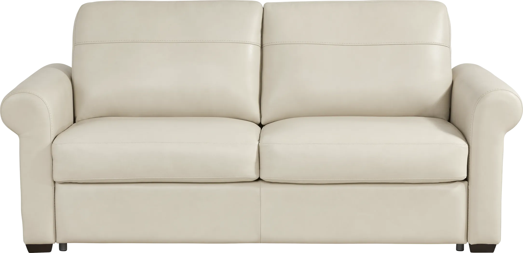 Parker Cream Leather Apartment Sofa - Thumbnail - Image 1