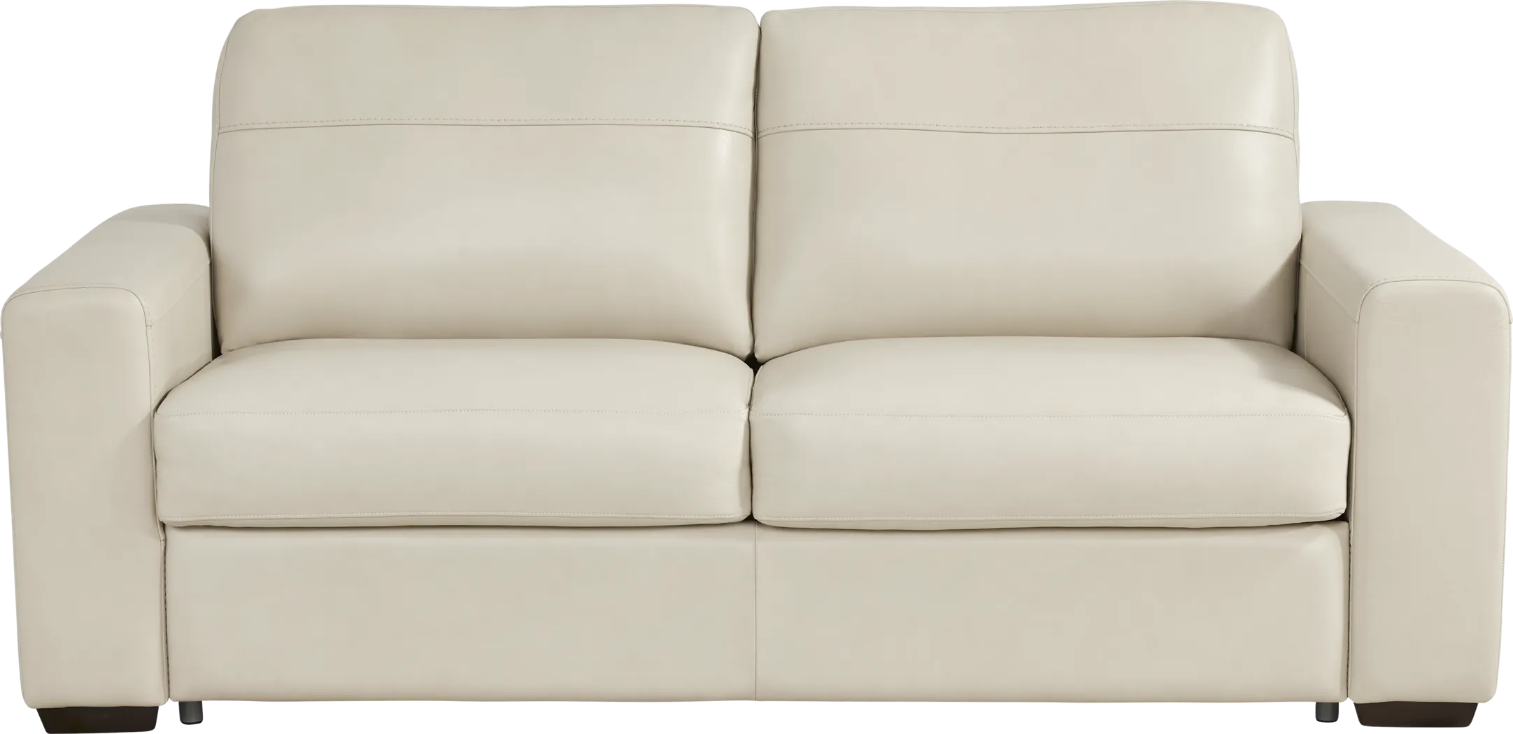 Parker Cream Leather Apartment Sofa - Thumbnail - Image 1
