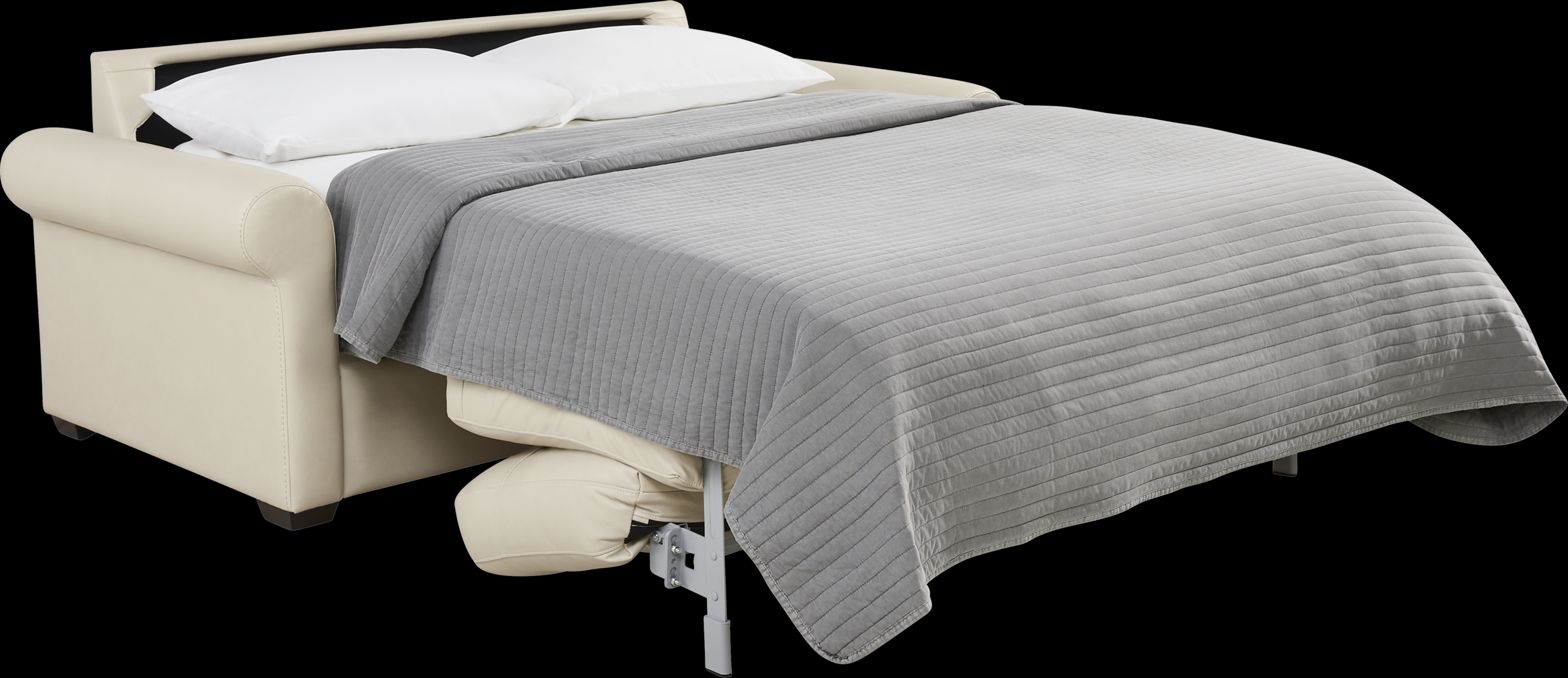 Parker Cream Leather 8 Pc Living Room with Sleeper Loveseat - Thumbnail - Image 4