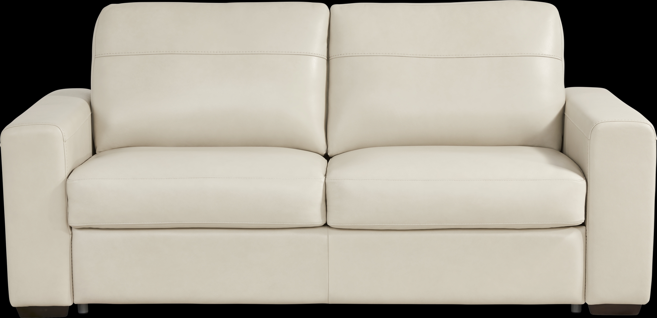 Parker Cream Leather 2 Pc Living Room with Sleeper Loveseat - Thumbnail - Image 3