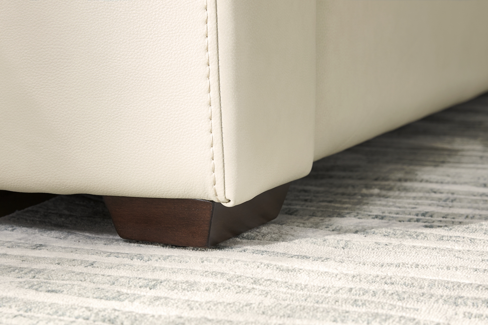 Parker Cream Leather 2 Pc Living Room with Sleeper Sofa - Thumbnail - Image 8