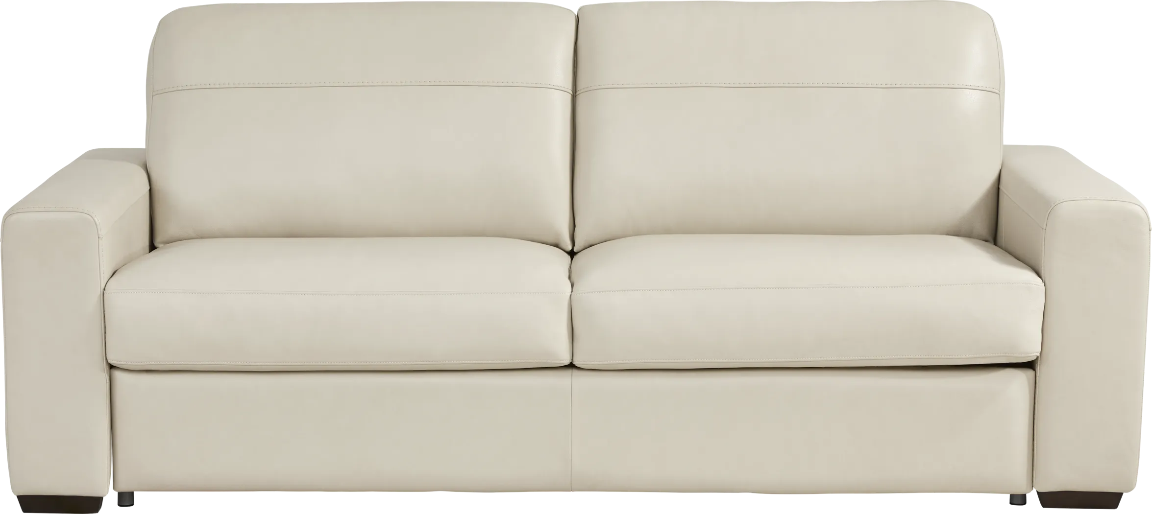 Parker Cream Leather Sofa - Thumbnail - Image 1