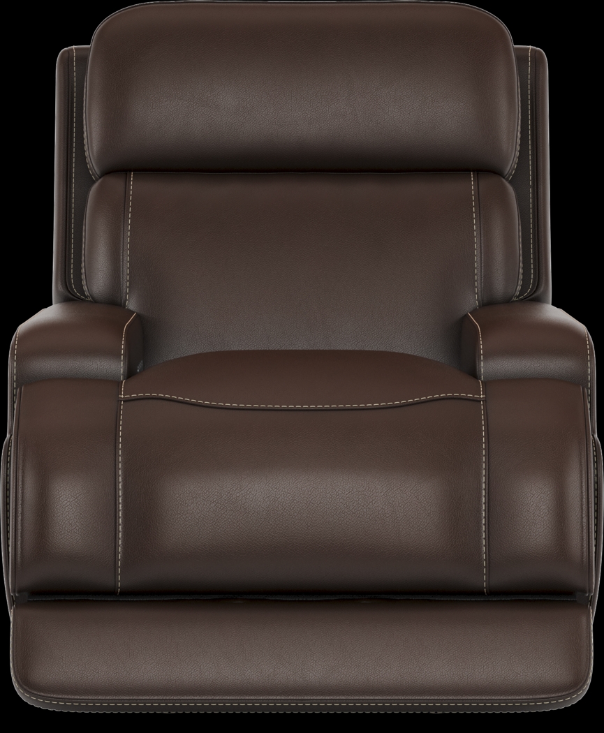 Parker Point Dark Brown Leather Triple Power Rocker Recliner - Thumbnail - Image 2