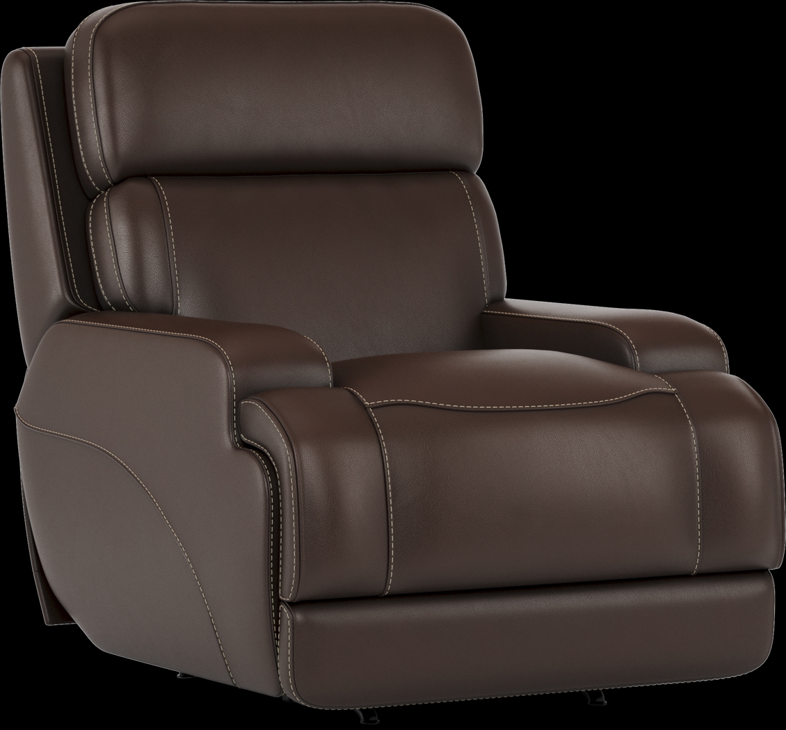 Parker Point Dark Brown Leather Triple Power Rocker Recliner - Thumbnail - Image 3