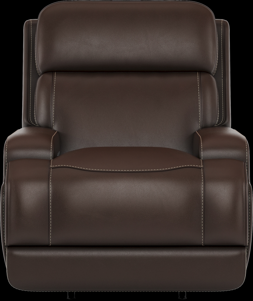 Parker Point Dark Brown Leather Triple Power Rocker Recliner - Thumbnail - Image 4