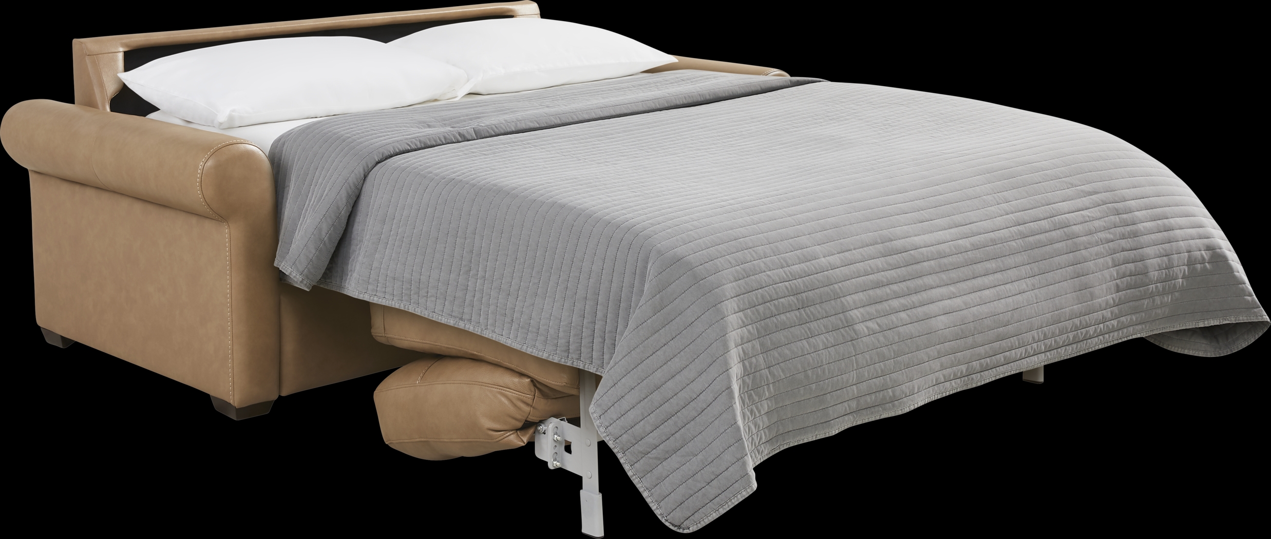 Parker Saddle Leather 7 Pc Living Room with Sleeper Loveseat - Thumbnail - Image 4