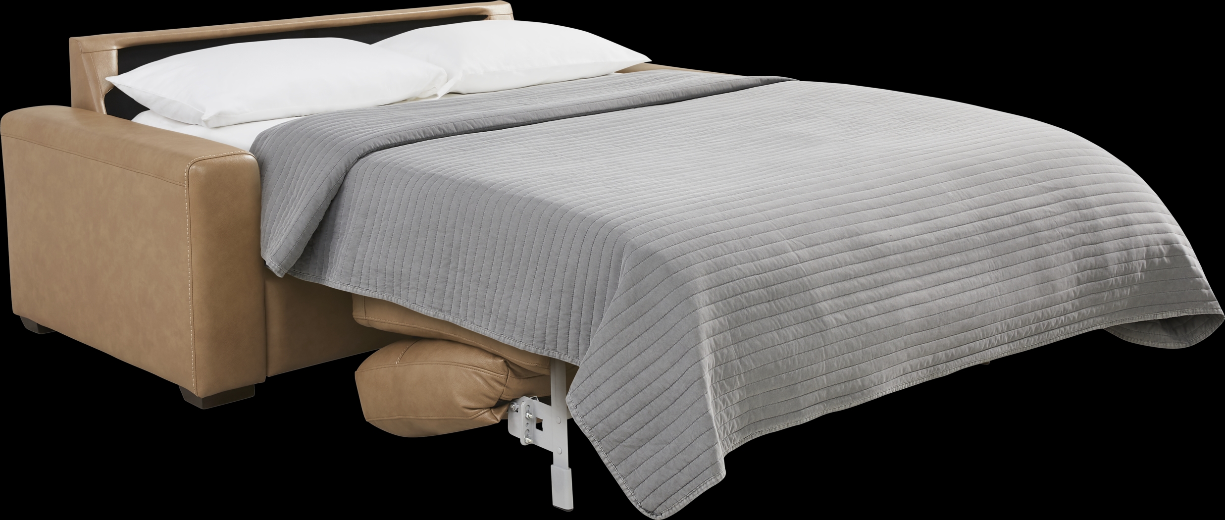 Parker Saddle Leather Sleeper Loveseat - Thumbnail - Image 2