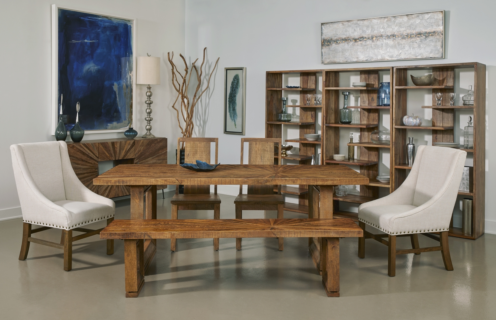 Parkgrove Brown Dining Bench - Thumbnail - Image 2