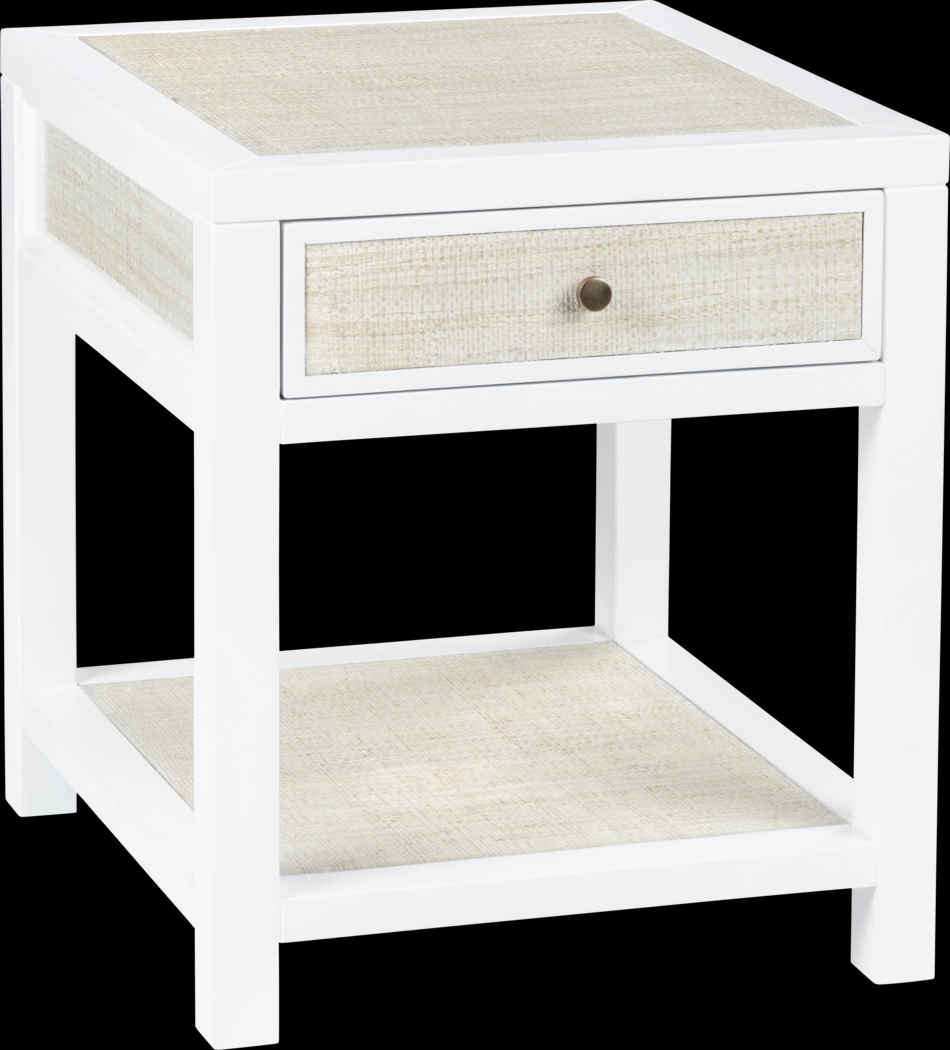 Parkmont White End Table - Thumbnail - Image 1