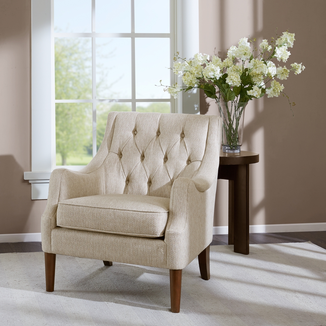 Parknoll Cream Accent Chair - Thumbnail - Image 2