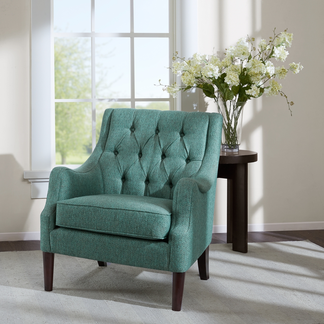 Parknoll Teal Accent Chair - Thumbnail - Image 2