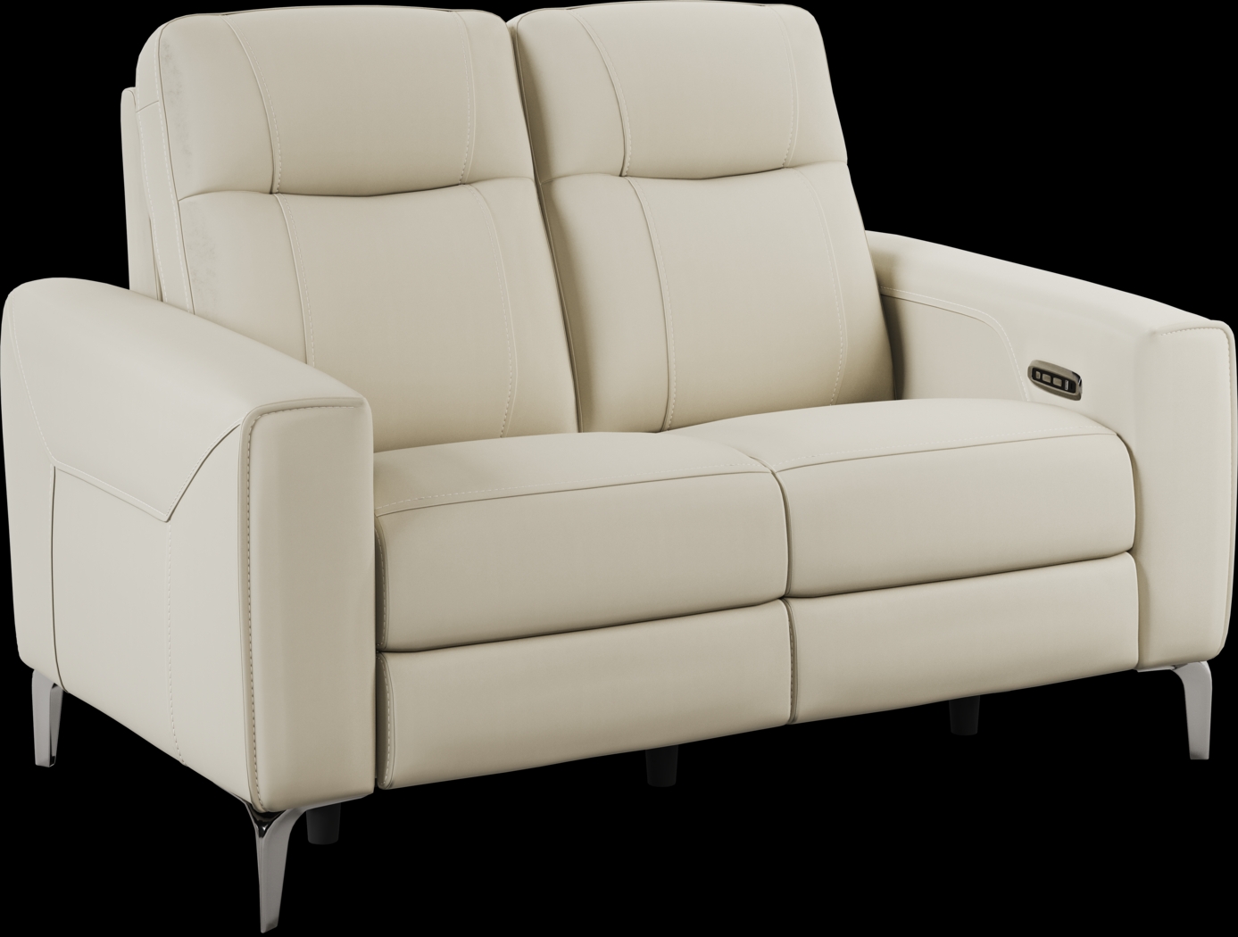 Parkside Heights Beige Leather 2 Pc Dual Power Reclining Living Room - Thumbnail - Image 8