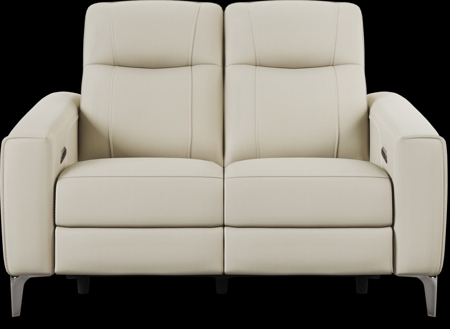 Parkside Heights Beige Leather 2 Pc Dual Power Reclining Living Room - Thumbnail - Image 9