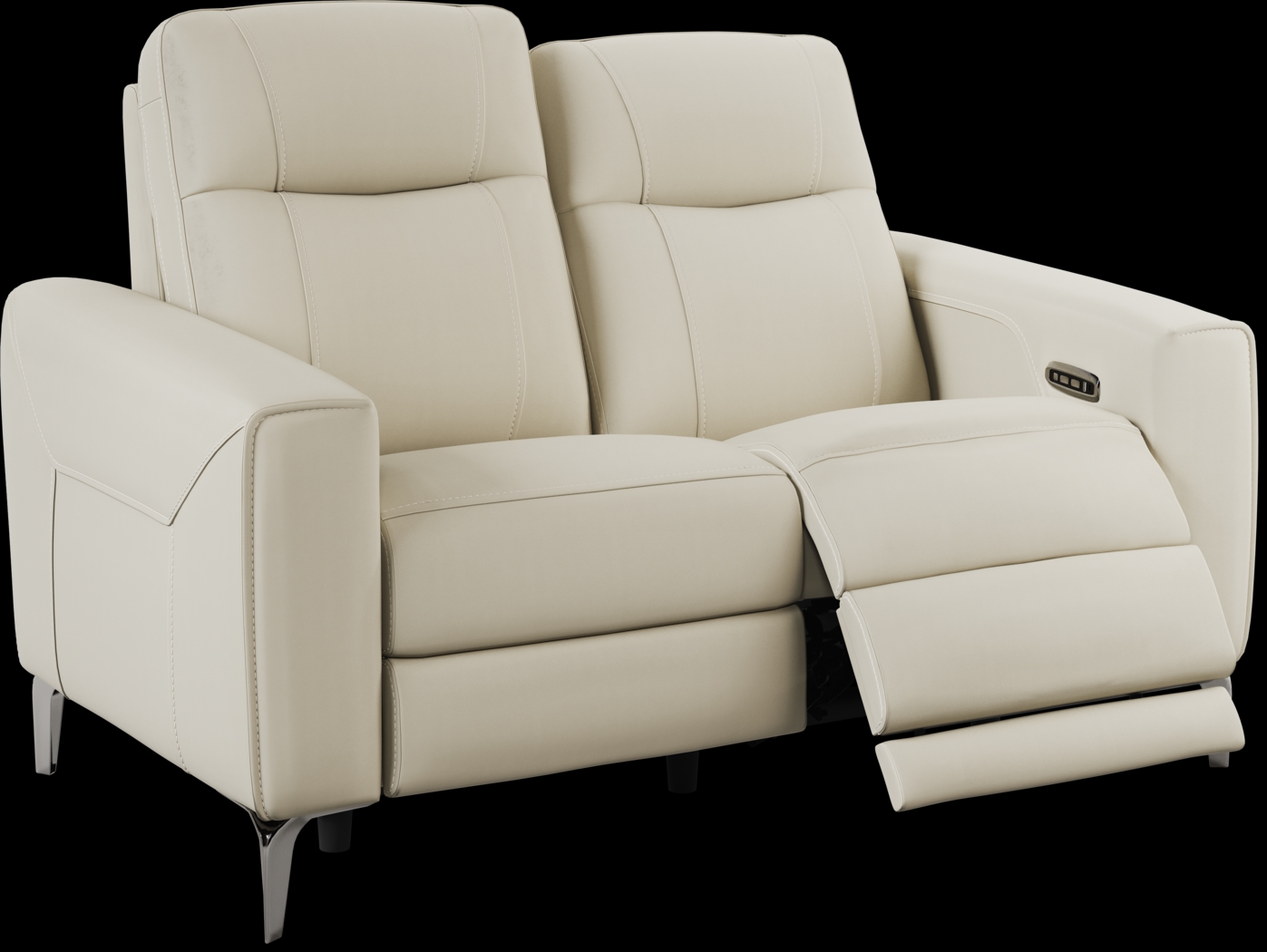 Parkside Heights Beige Leather 2 Pc Dual Power Reclining Living Room - Thumbnail - Image 10