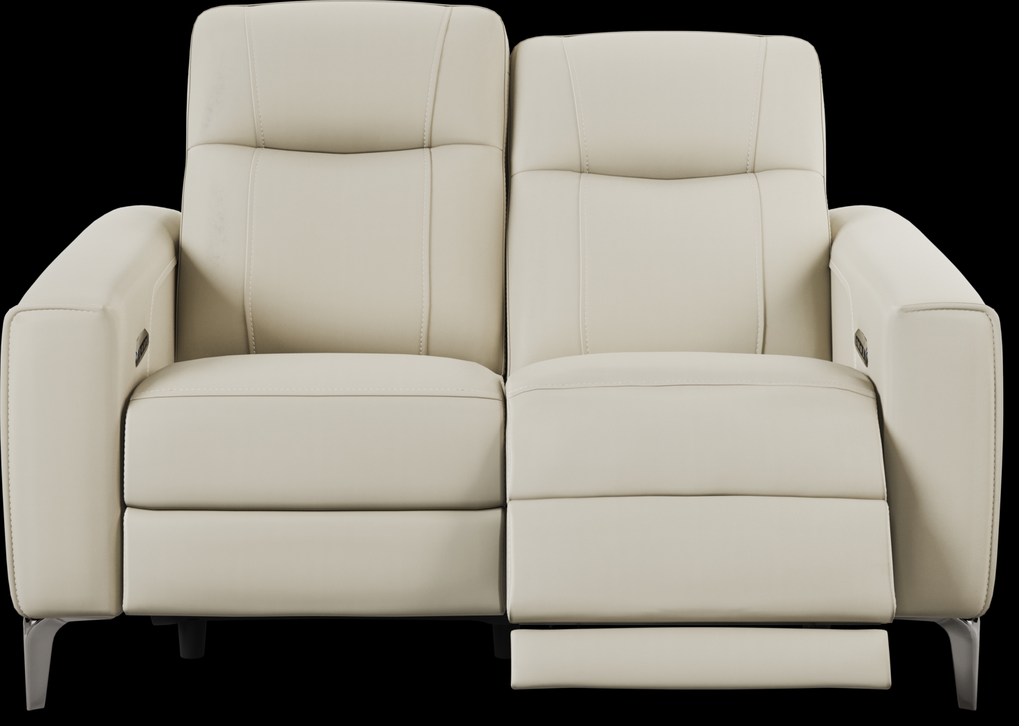 Parkside Heights Beige Leather 2 Pc Dual Power Reclining Living Room - Thumbnail - Image 7