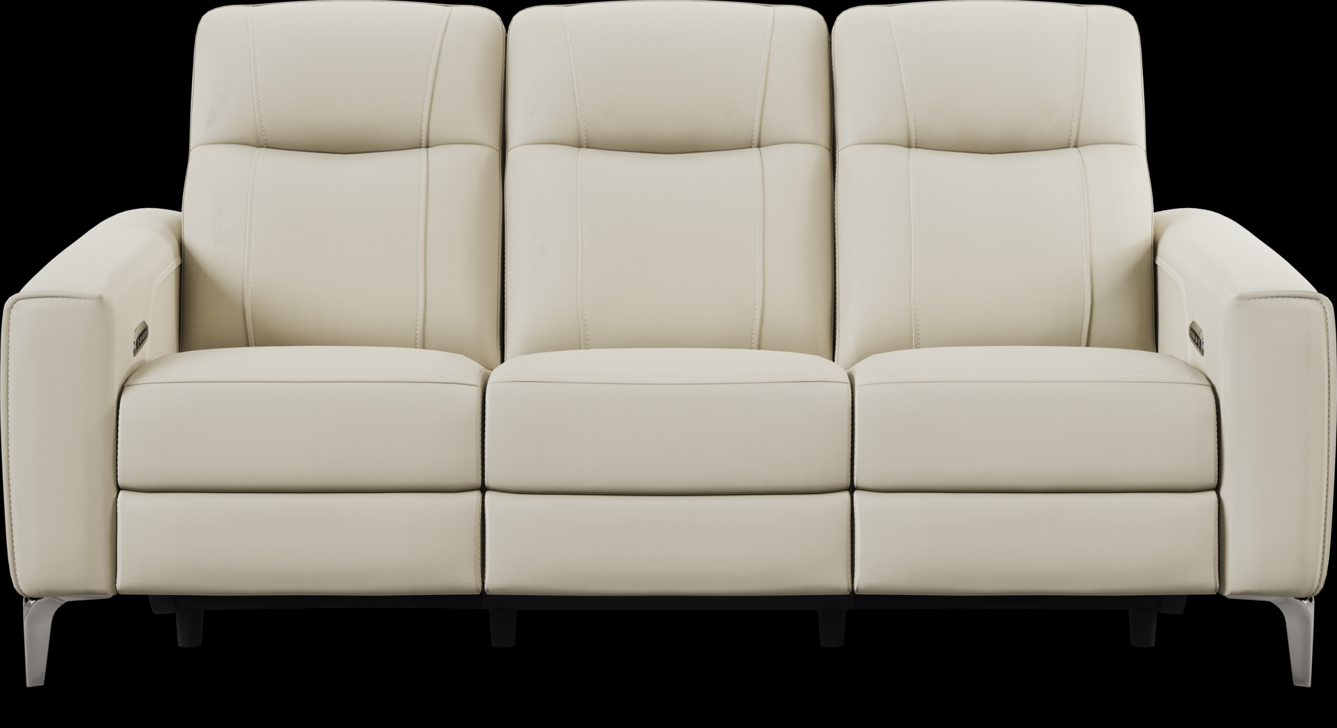 Parkside Heights Beige Leather 2 Pc Dual Power Reclining Living Room - Thumbnail - Image 5