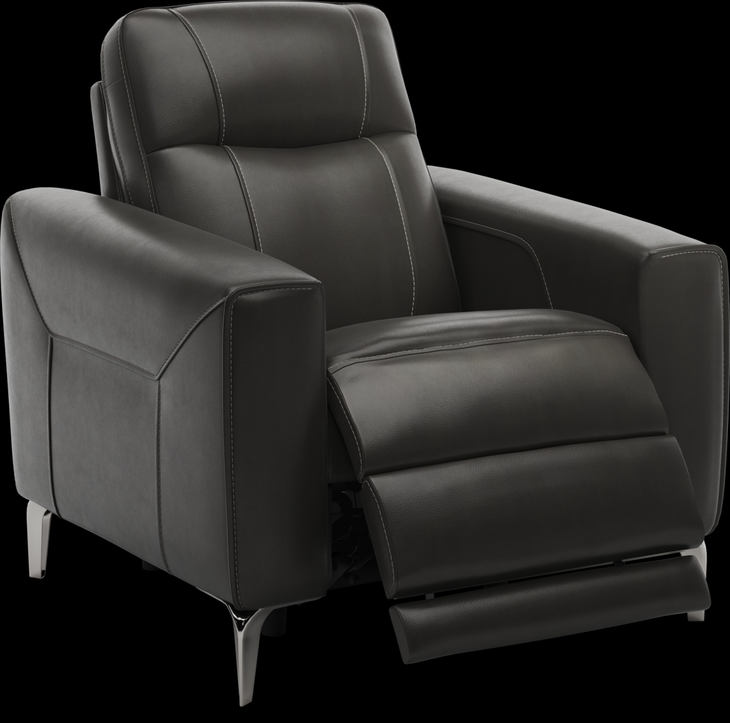 Parkside Heights Black Cherry Leather 6 Pc Living Room w/Dual Power Reclining Sofa - Thumbnail - Image 10