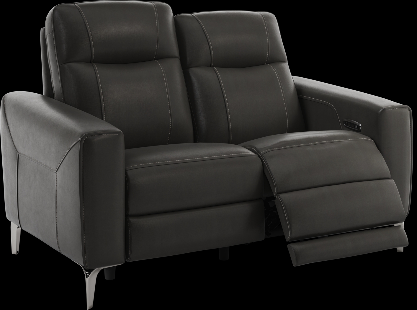 Parkside Heights Black Cherry Leather 7 Pc Dual Power Reclining Living Room - Thumbnail - Image 9