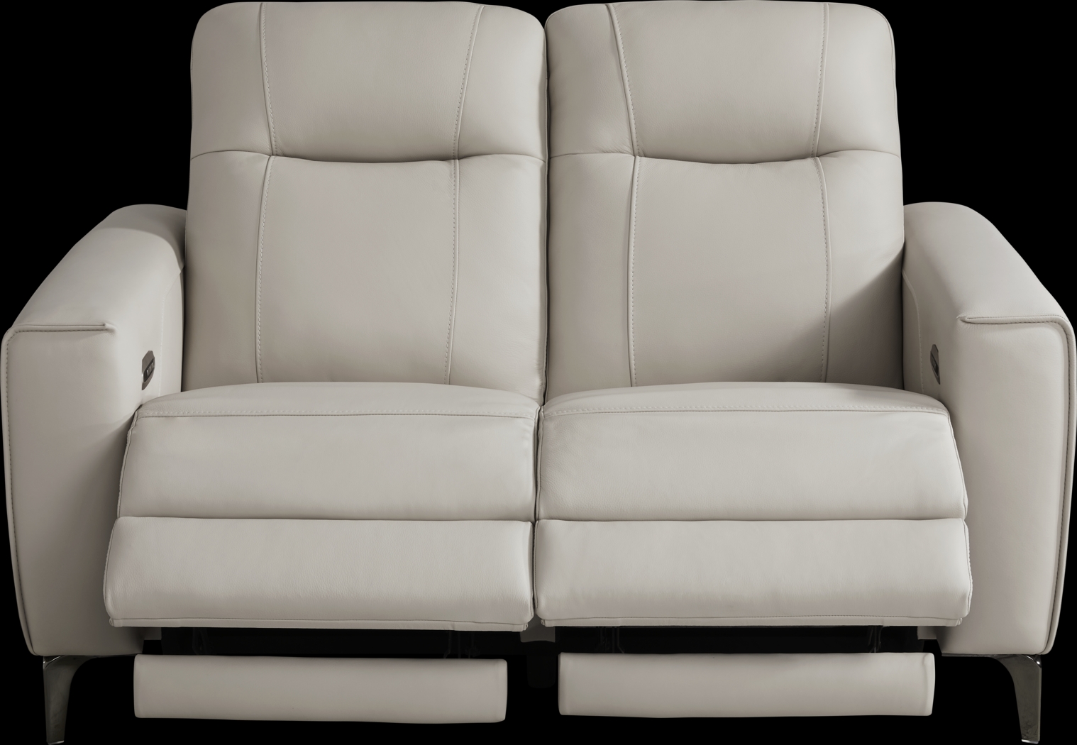 Parkside Heights Gray Leather 5 Pc Dual Power Reclining Living Room - Thumbnail - Image 8