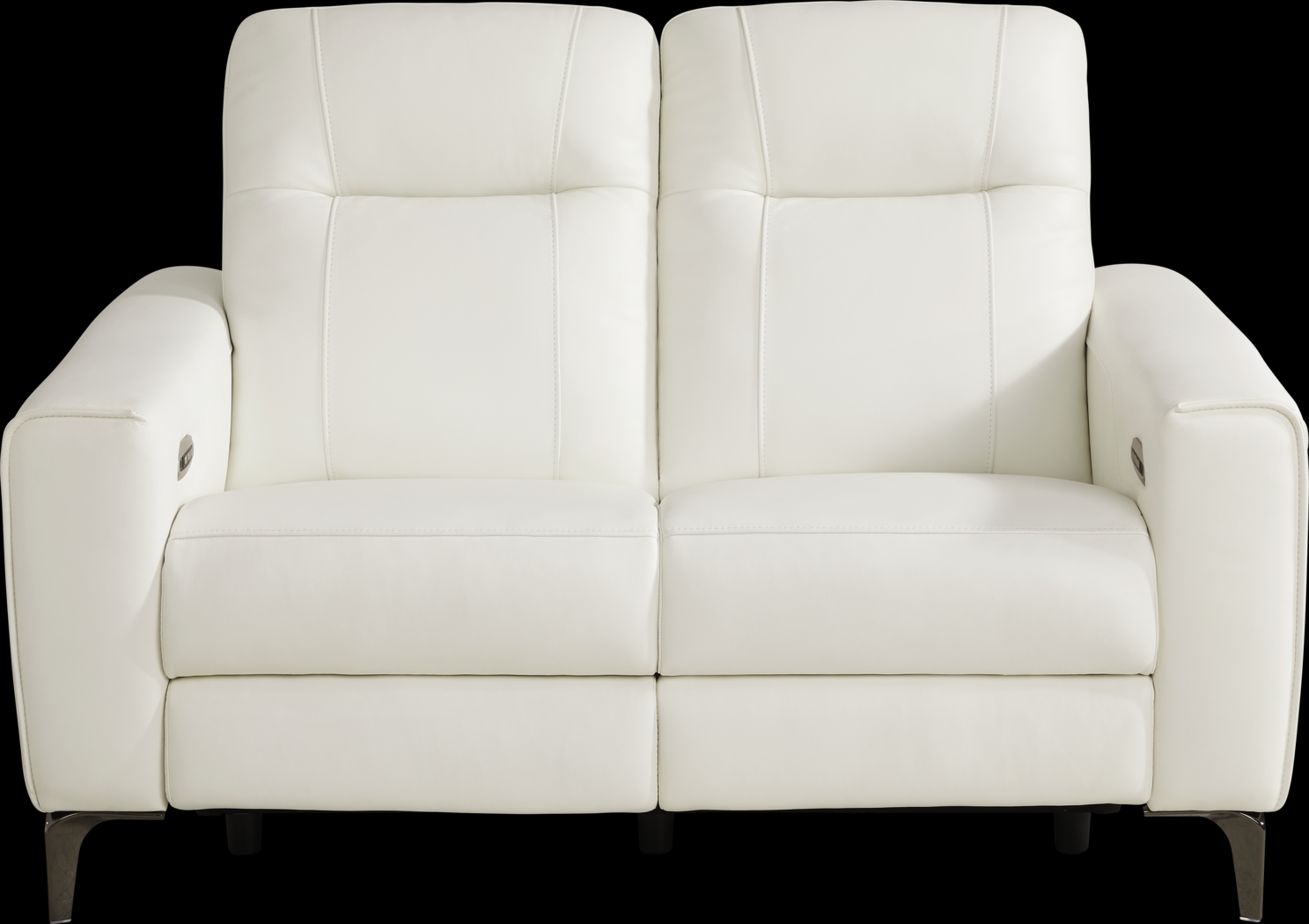 Parkside Heights White Leather 5 Pc Dual Power Reclining Living Room - Thumbnail - Image 7