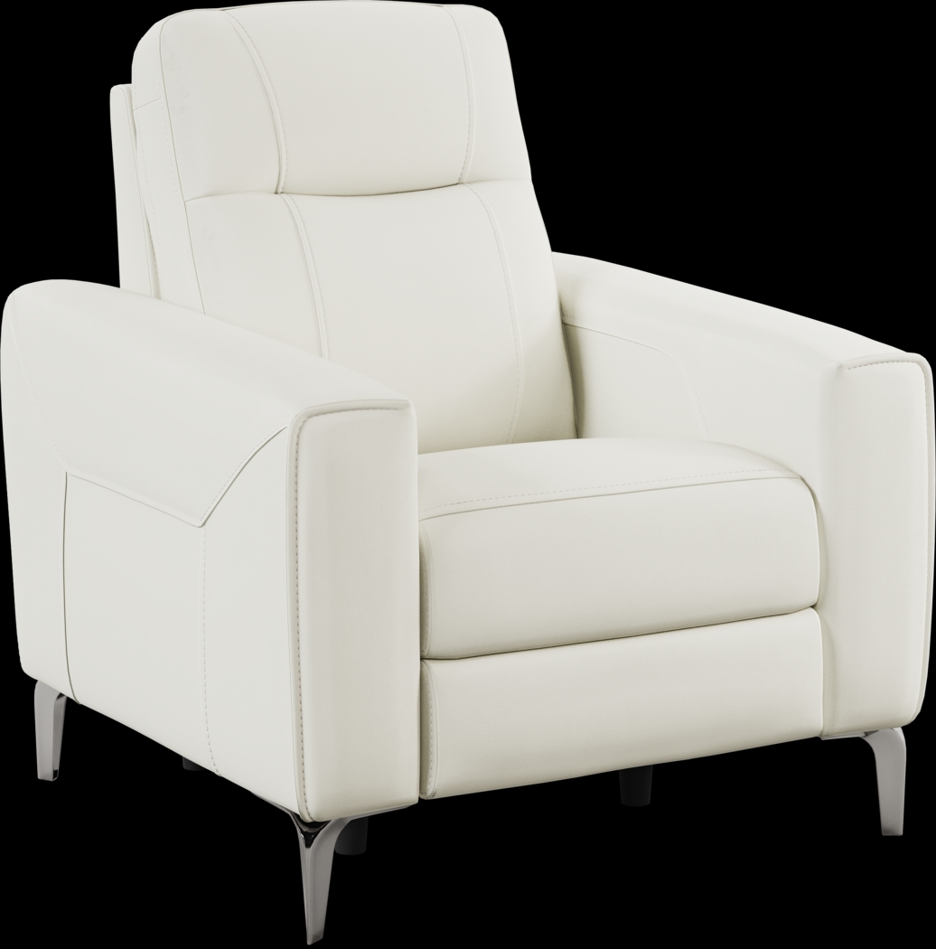 Parkside Heights White Leather 6 Pc Dual Power Reclining Living Room - Thumbnail - Image 12