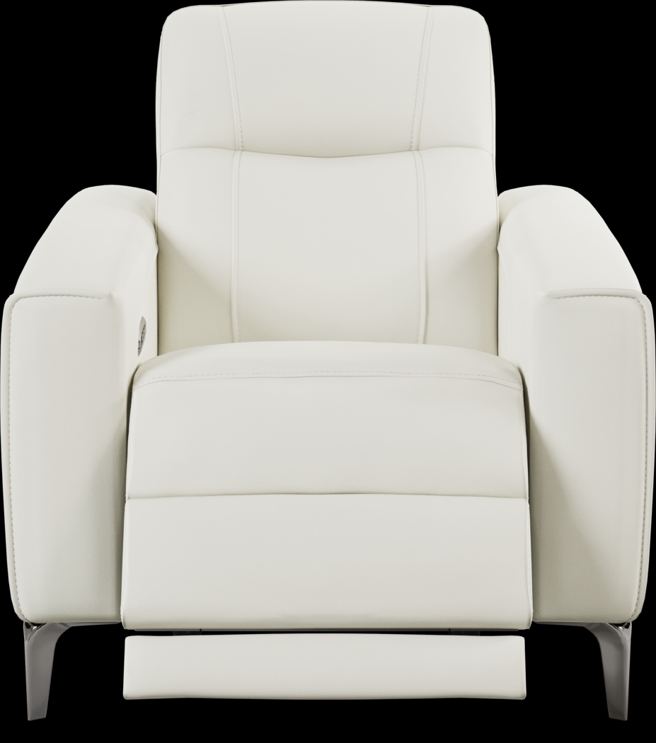 Parkside Heights White Leather 6 Pc Dual Power Reclining Living Room - Thumbnail - Image 13