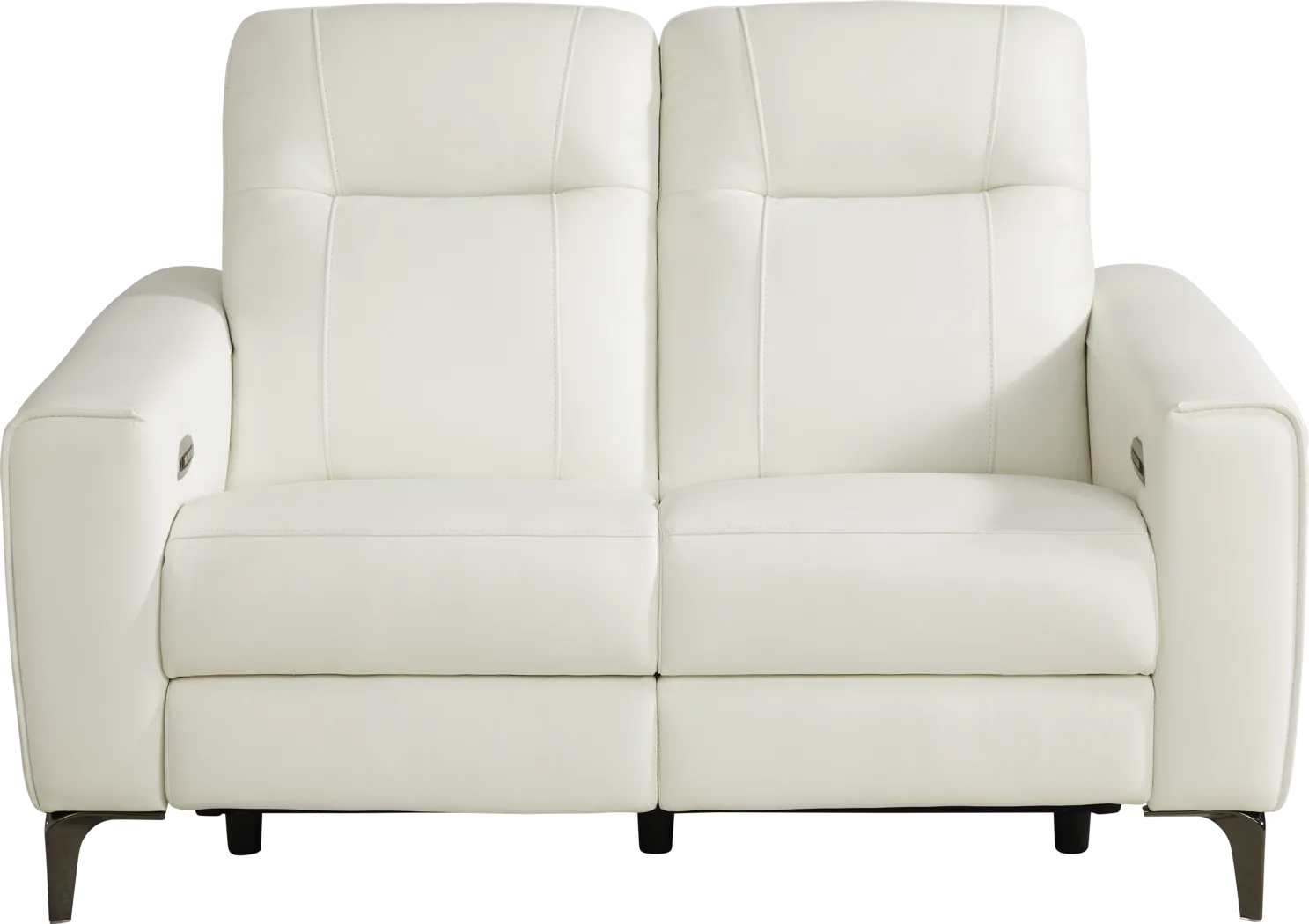 Parkside Heights White Leather 3 Pc Dual Power Reclining Living Room - Thumbnail - Image 8