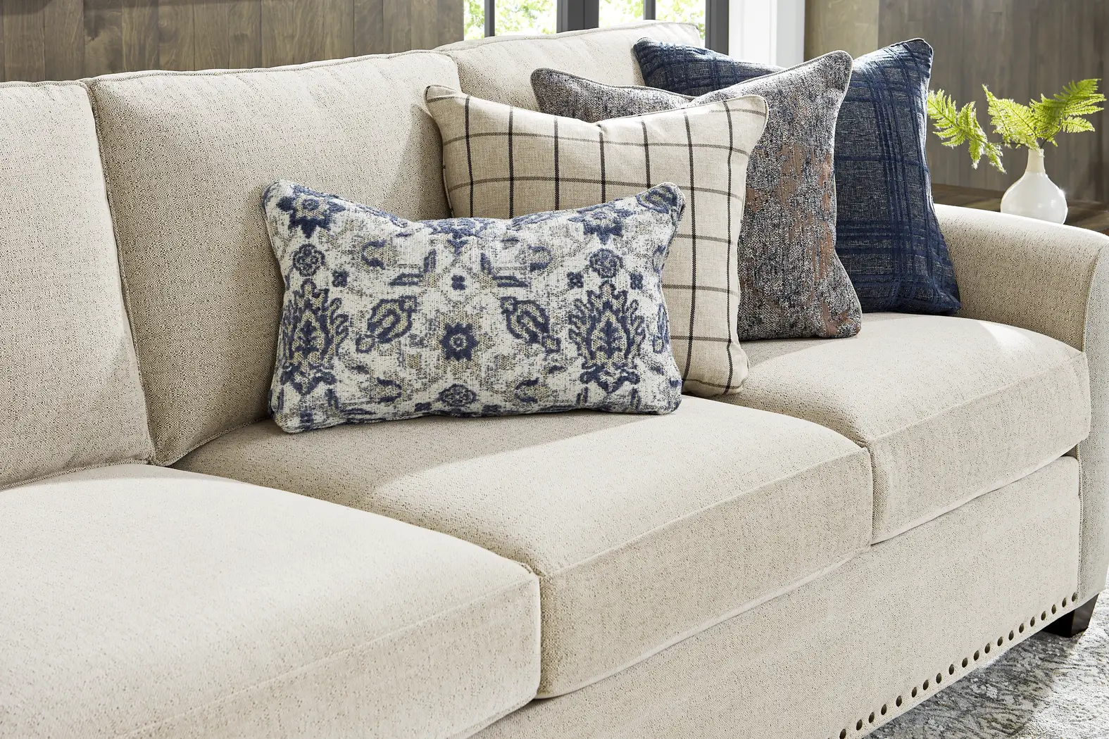 Parkview Beige 5 Pc Sectional Living Room with Gel Foam Sleeper - Thumbnail - Image 12