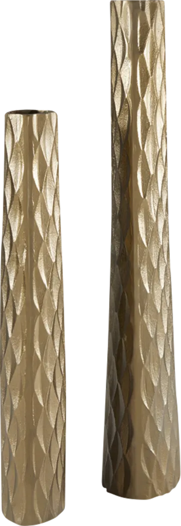 Parmley Brass Floor Vase, Set of 2 - Thumbnail - Image 2