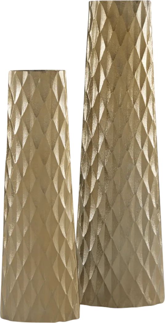 Parmley Brass Floor Vase, Set of 2 - Thumbnail - Image 1